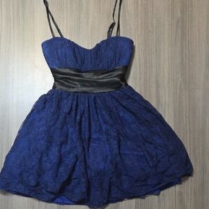 Speechless Royal Blue and Black Dress